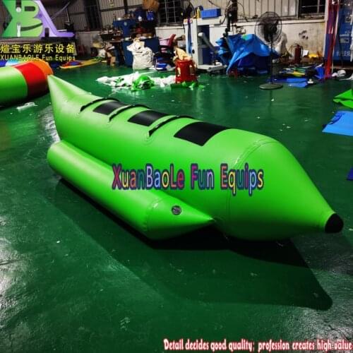 Green Single Inflatable Water Games Flyfish Banana Boat