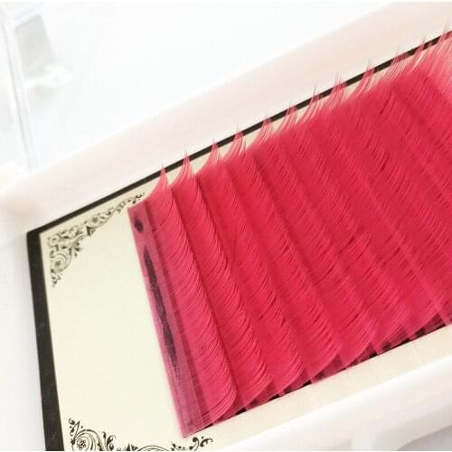 GLAMLASH Premium Green Red Color Synthetic hair False Lashes natural soft faux mink eyelash extension cilios