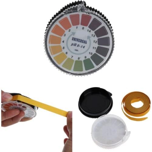 OOTDTY Round 5m 0-14 PH Alkaline Acid Indicator Paper Water Urine Saliva Litmus Testing PH Test Paper