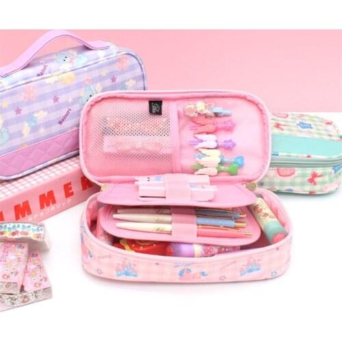 Pencil Cases For Girls Kawaii Unicorn Stationery For School 2021 Portable Large School Cases Pencil Box Office Supplies Cute