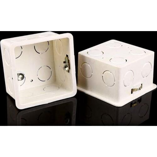 86X86 PVC Junction Box Wall Mount Cassette For Switch Socket Base Switch Bottom Box Electrical Box Accessories