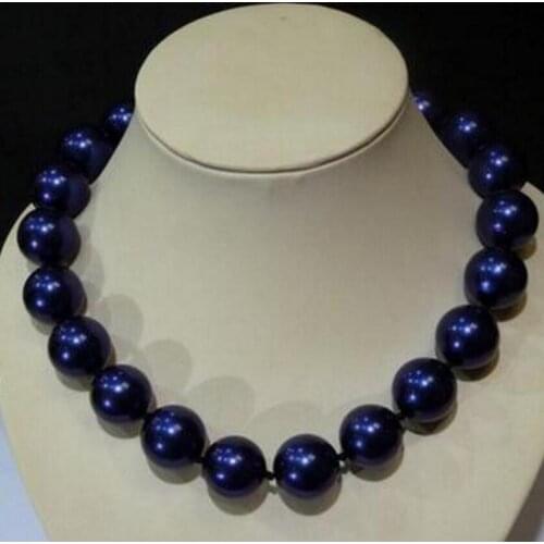 RARE HUGE 16MM GENUINE WHITE SOUTH SEA SHELL IMITATION PEARL ROUND GEMS NECKLACE with can customize order