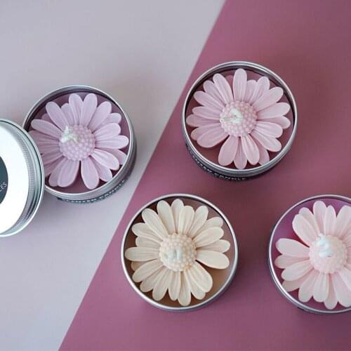 Daisy Scented Candle Material Daisy Silicone Mold Tinplate Aluminum Box for Candle Making Kit DIY Flower Handmade Candle Mould