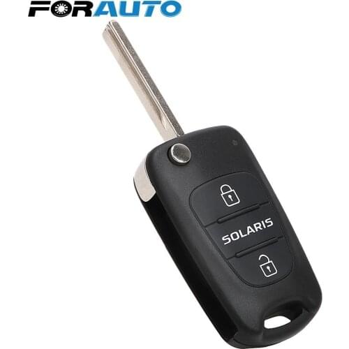 Replacement Car Key Shell Remote Car-styling Flip Folding Blank Key 3 Button For Hyundai Solaris