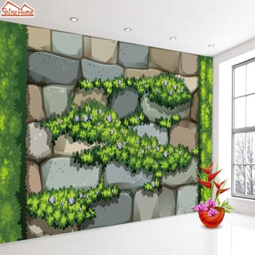ShineHome-Modern Large Custom 3d Brick Wallpapers for 3 d Dinning Living Room Wall Paper Mural Rolls Wallpaper TV Decor Home Art