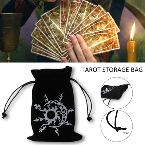 Tarot Storage Bag High-grade Flannel Small Object Storage Pouch Cards Holding Container for Enthusiasts Magicians Household Use