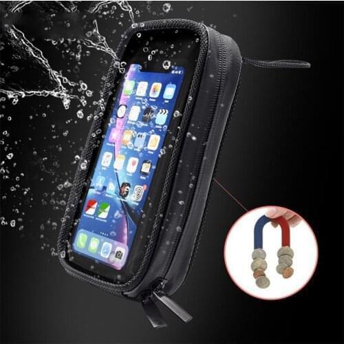 Wosawe Mobile Phone Bag Motorcycle Fuel Tank Bag Magnetic Fuel Tank Transparent Bag Mobile Phone Bags