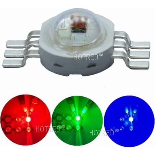 100pcs 9W LED RGB High power LED Diode Chip Lamp bulbs RGB Six Legs 700mA 3.2-3.4V Taiwan Genesis/HPO 45MIL Chips Free shipping