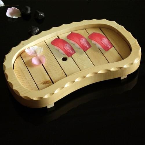 Salmon Plate Serving Plate Wooden Tray Sushi Containers Christmas Dish Container Barbecue Tray Kitchen Tool Vajillas Platos 1PCS