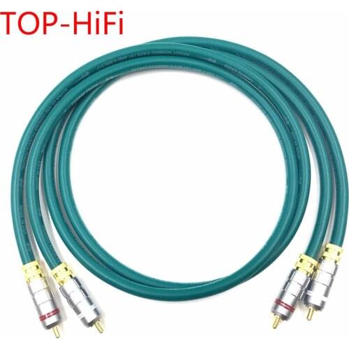 TOP-HiFi Pair Type-5 Gold Plated RCA Audio Cable Double RCA Audio Signal Cable Rca High-end Corld for CARDAS CROSS