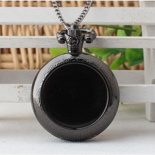 Vintage Style bronze black pocket watch pendant wholesale free-map pocket watch good quality wholesale