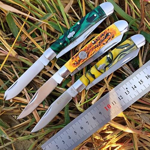 [WATCHMAN DP008] Slip Joint multi-blade Pocket knife modern tradtional folding knives folder bone material collection