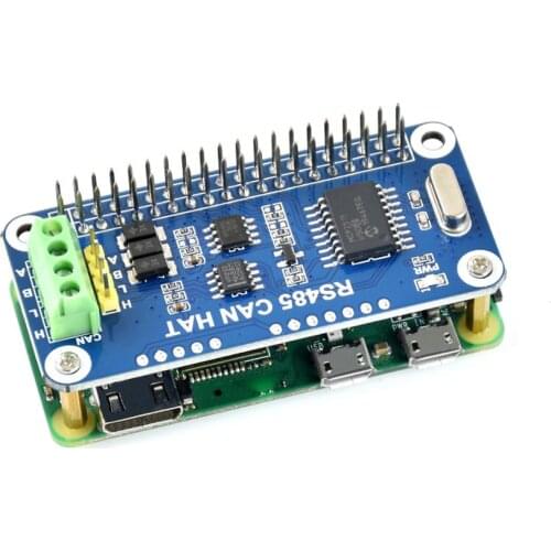 Waveshare RS485 CAN HAT For Raspberry Pi, Allows Stable Long-Distance Communication via RS485/CAN functions