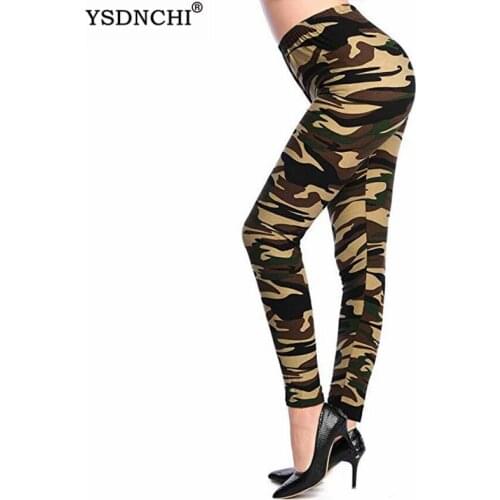 YSDNCHI Printed Camouflage Leggings For Women 2020 Fashion Skinny Push Up Legging Stretch Slim Gym Fitness leggins Workout Pants