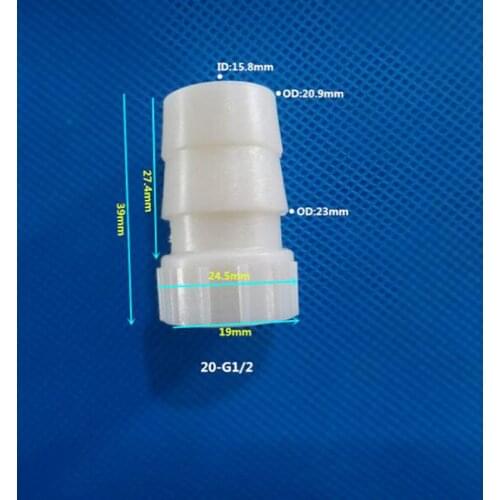 1/2'' BSPP Female Thread to 20mm Pagoda Barbed Plastic Pipe Fitting Straight Coupling Hose Connector Water Tube Joint for Garden