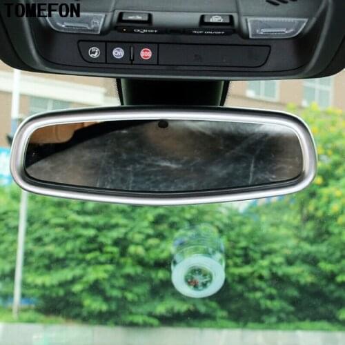 1piece For Buick LaCrosse 2016 ABS Chrome Car Interior Rear view Mirror Frame Cover Trim Styling Case Accessories