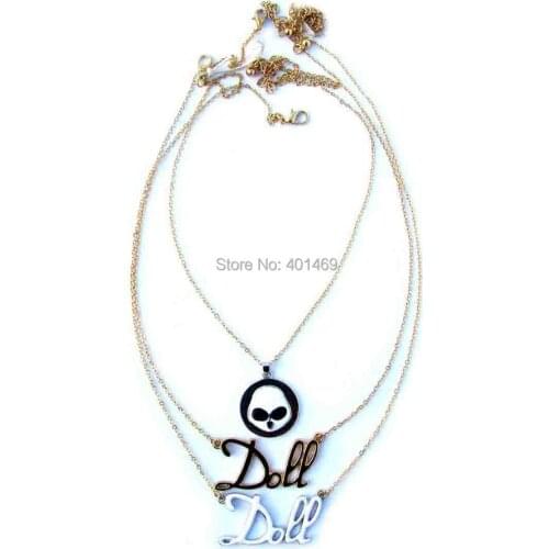 2017 unique designer metal enamel UFO alien DOLL words charm hot layers pendant necklace fashion ornament jewelry accessories