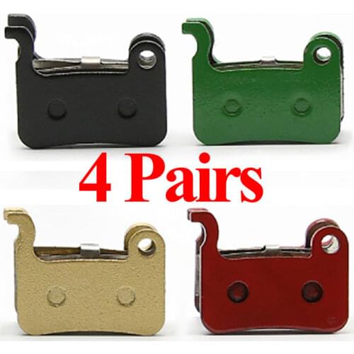 4 Pairs (8pcs) Ceramic Bicycle Disc Brake Pads Four-color For SHIMANO MTB Bicycle Bike Brake Pads Parts Cycling Accessories