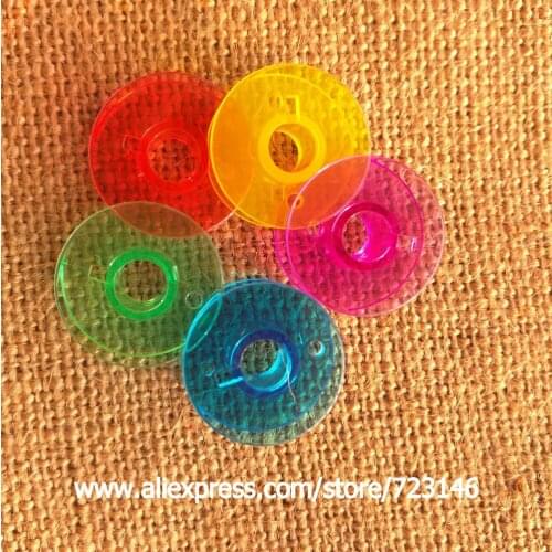 JAPAN5Pcs/Set Empty Bobbins Sewing Machine Spools Colorful Plastic Case Storage Box for Sewing Machine singer brother toyata