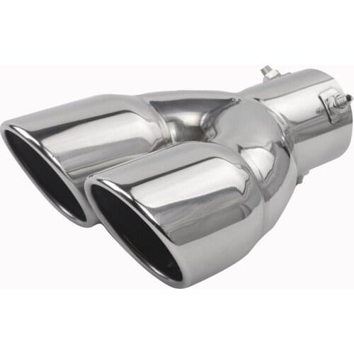 Automobile Universal 63Mm One Minute Two Exhaust Pipe Tail Throat