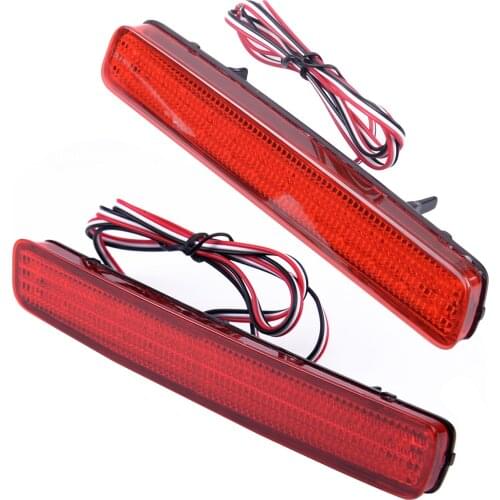 Beler Pair Red Lens LED Bumper Reflector Marker Lights fit for Toyota Prius V 2012 2013 2014 2015 2016 2017