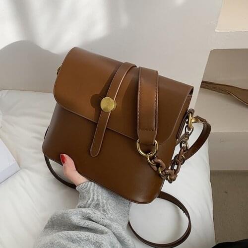 Designer Soft Leather Crossbody Shoulder Bags for Women 2021 Summer Fashion Chain Female Female Handbag and Purses with Handle