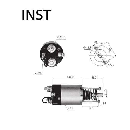 ELECTROMAGNETIC SWTICH SOLENOID FOR 24V 7.0KW 28150-1560 1350-083-2009 1350-084-2009 1350-084-0109 2715 135008320X9