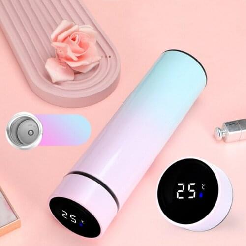 Intelligent Digital Water Cup Contact Display Temperature Stainless Steel Creative Thermos Coffee Mug Gifts
