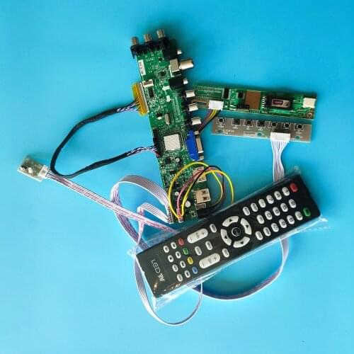 Kit For QD17TL02 Rev: 02 Panel Controller board 1440X900 30pin Digital remote HDMI TV VGA USB AV 17" DVB-C DVB-T 1 CCFL LCD
