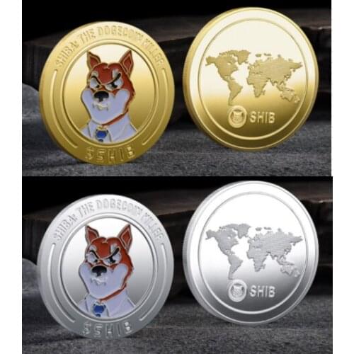 The SHIBA Killer Cool Dogeman Gold &Silver SHIB Commemorative Coin US Coins Iron Plating Tokened Craft Gift #1