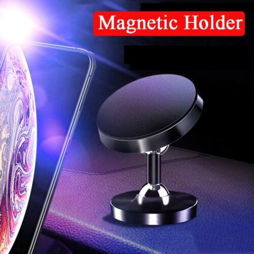 Oppselve Magnetic Car Phone Holder 360 Degrees Rotatable Mini Stand For Huawei Metal Strong Magnet GPS Car Mount Hor iPhone 12