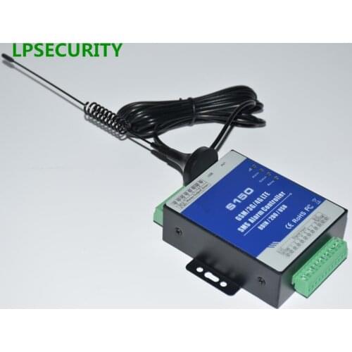 LPSECURITY 2G 3G industrial automation security GSM alarm controller Module with 8DIN 2DO SMS remote control switch