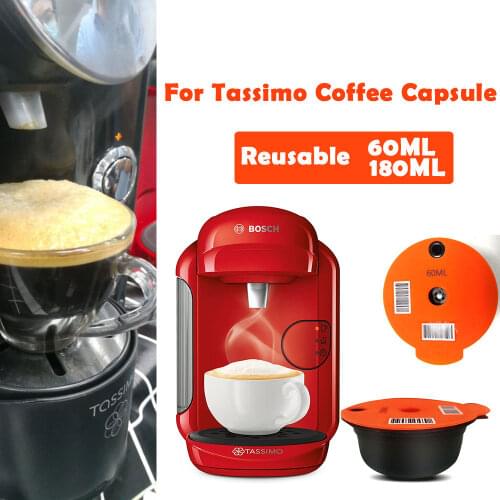 New Reusable Coffee Capusle for BO-SCH Coffee Machine forTassimo Refillable Coffee Pod Crema Filter