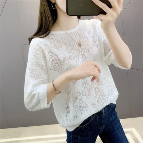 The new spring and summer 7538 (upstairs had 1) round collar knitting hollow out thin dress set of head batwing coat 44