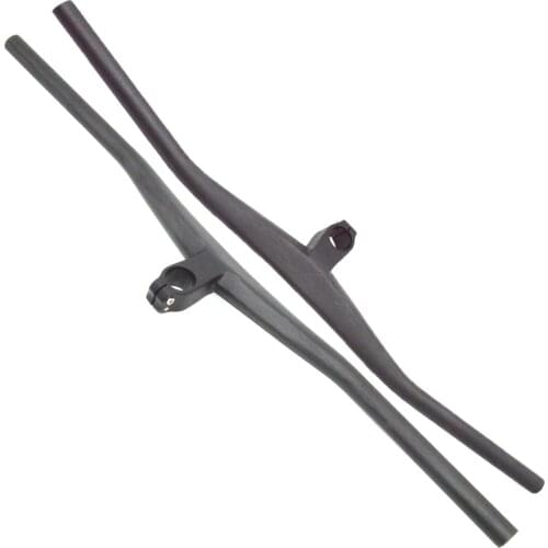 New Full carbon Fiber MTB Bicycle Handlebar Integrated Stem UD Carbon Fiber Flat Bar Bicycle Parts Length 600mm to 800mm Matte