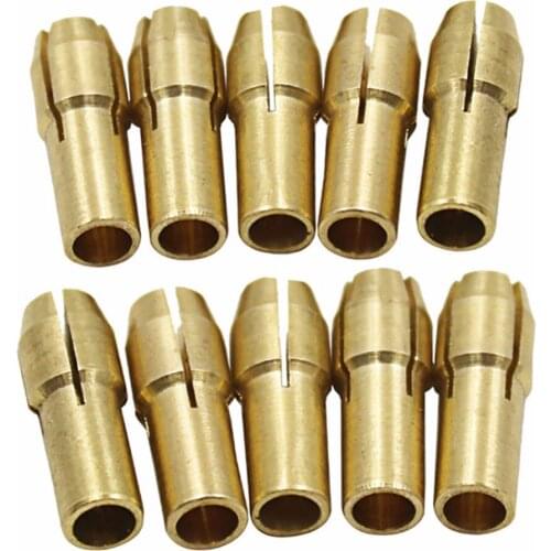 New Style 0.5-3.2mm 10 Pcs/Set Mini Drill Brass Collet Chuck for Dremel Rotary Tool Including Dremel Accessories #276129