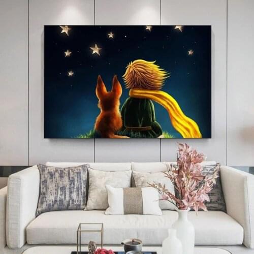 The Little Prince Movie Poster Canvas Painting Poster and Prints Kids Bedroom Wall Art Canvas for Home Decoration