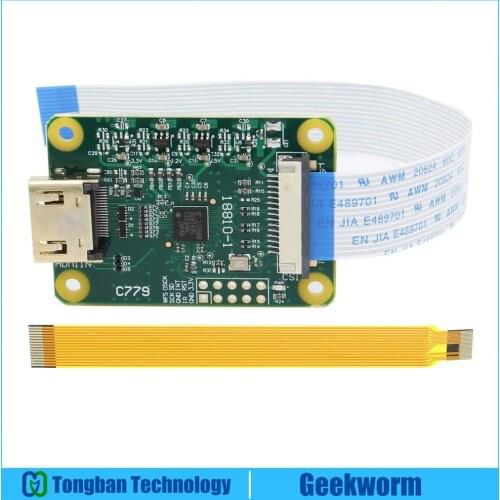 Raspberry Pi Hdmi to CSI-2 Adapter Board with 15 pin FFC cable, HDMI-inpute supports up to 1080p25fps