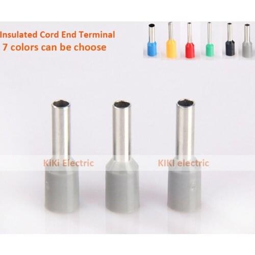 Gray Blue Tube Pre-insulating Terminal Ends #14A.W.G. 2.5mm2 Wire copper crimp terminals GT-JT type 18mm pin connector E2518