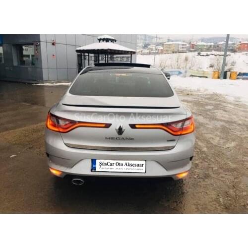 Renault Megane 4 Sedan Spoiler 2016 2017 2018 2019 2020 glossy black universal rear wing top car-styling auto car accessory