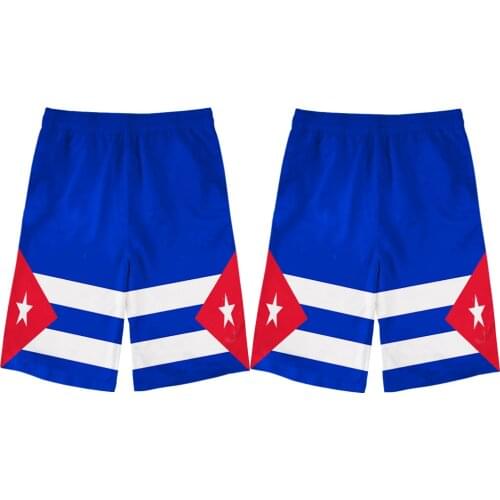 CUBA male youth student diy free custom name number photo beach shorts nation flag spanish country cu college casual shorts