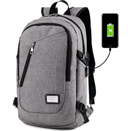 ZHIERNA Smart Backpack With a USB jack shoulder Bag Mens 14 Inch Computer Bag Girl Students Multi-purpose Schoolbag Nylon Pack