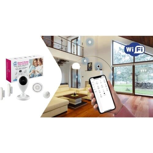 Smart IP Camera Siren Motion Sensor 2 Pack Wireless Door Window Sensor Zigbee Wireless Switch Home Automation Alexa Google Phone