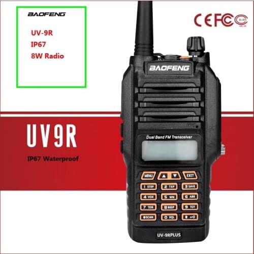 Upgrate version UV9r Waterproof IP67 long range HAM RADIO 8W walkie talkie Baofeng UV-9R uhf vhf radio Baofeng 8W Talkie Walkie