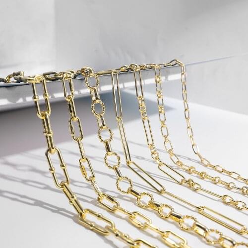 Vintage Geometric Link Chain Necklace for Women Gothic Punk Gold Color Chunky Thick Choker Necklace Fashion Party Jewelry
