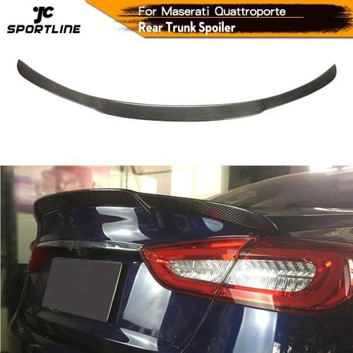 Carbon Fiber Rear Trunk Spoiler Boot Lip Wing For Maserati Quattroporte 2013 - 2019