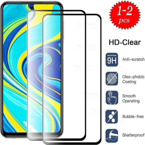 1-2pcs protective glass for xiaomi redmi note 9s screen protector on xiomi redmi note9s note 9 s s9 not9s glass protector film