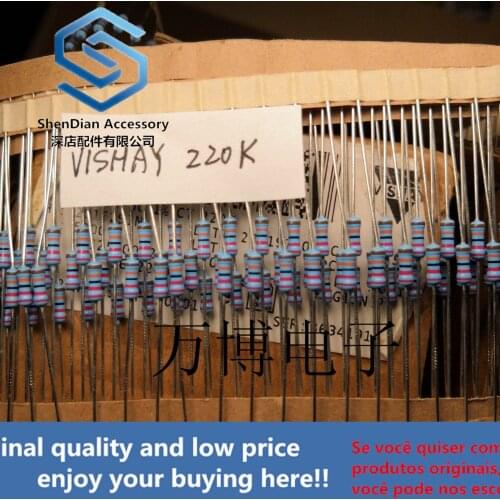 10pcs only orginal new can resistance resistance 1/4W 0.25W 220K