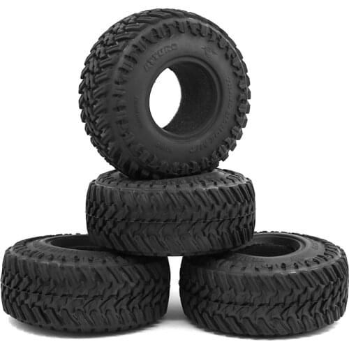 4PCS 108MM 1.9 Rubber Tires Tyres Wheel for 1/10 RC Crawler Car Axial SCX10 90046 AXI03007 Traxxas TRX4 D90 Tamiya CC01