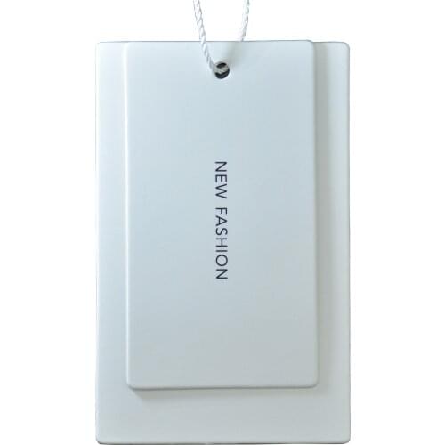 500pcs custom paper tags Fashion trademark brand coated paper custom tags print logo price tag thick card